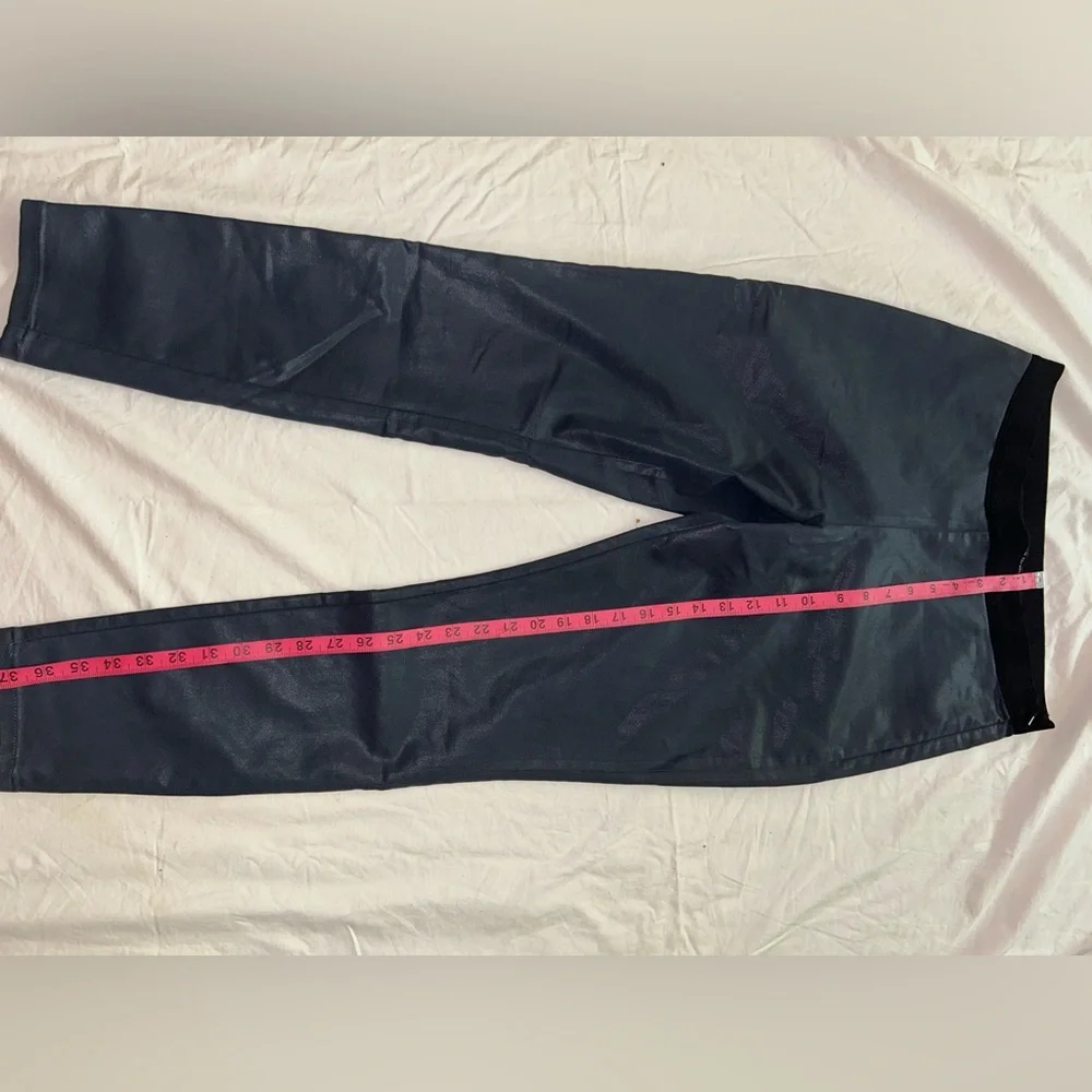 Victoria's Secret Faux leather Navy blue pants sz: 10 Cotton 62% 36% Polyester